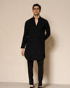 Manyavar Men Black Buta Embroidered Kurta Pant Set