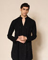 Manyavar Men Black Buta Embroidered Kurta Pant Set