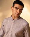 Manyavar Men Purple Brocade Kurta Pajama