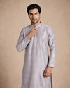 Manyavar Men Purple Brocade Kurta Pajama