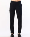 Manyavar Men Black Blended Rayon Kurta Pant with Embroidery