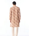 Manyavar Men Fawn Patchwork Printed Kurta Pajama Set