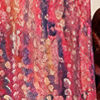 Orange Art Silk Kurta Pajama with Print