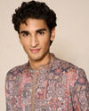 Manyavar Men Blue Printed Kurta Pajama Set