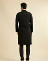 alt message - Manyavar Men Midnight Black Buta Embroidered Kurta Set image number 6