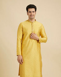 Manyavar Men Golden Embellished Kurta Pajama