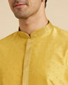 Manyavar Men Golden Embellished Kurta Pajama