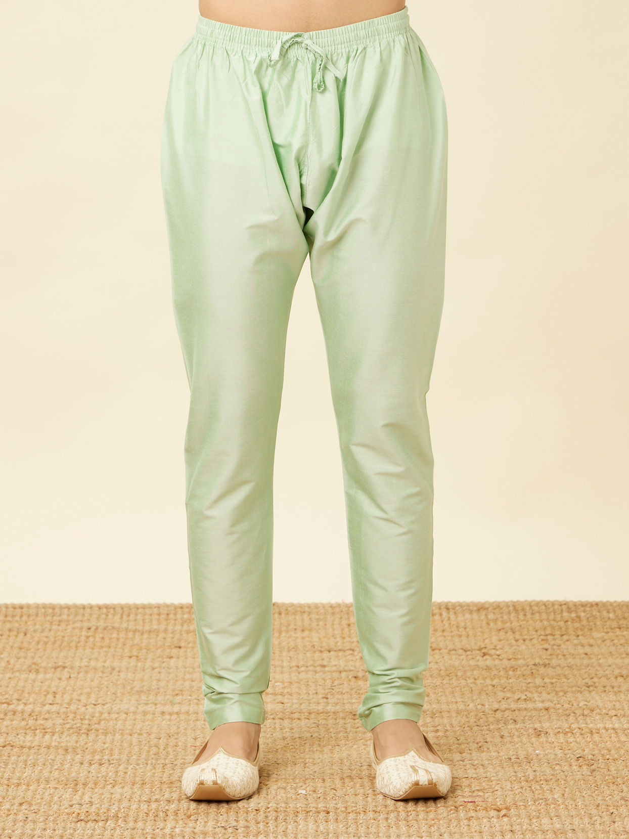 Manyavar Men Summer Green Embellished Kurta Set
