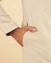 Manyavar Men Elegant Light Grey Kurta Pajama
