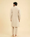 Manyavar Men Elegant Light Grey Kurta Pajama