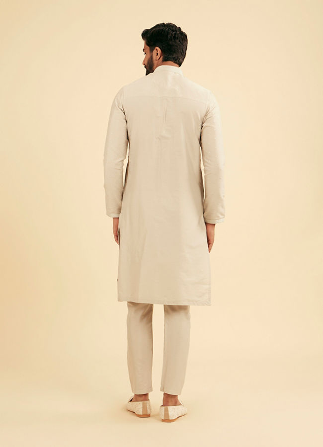 Manyavar Men Elegant Light Grey Kurta Pajama