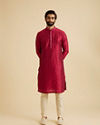 Manyavar Men Royal Rani Pink Kurta Pajama