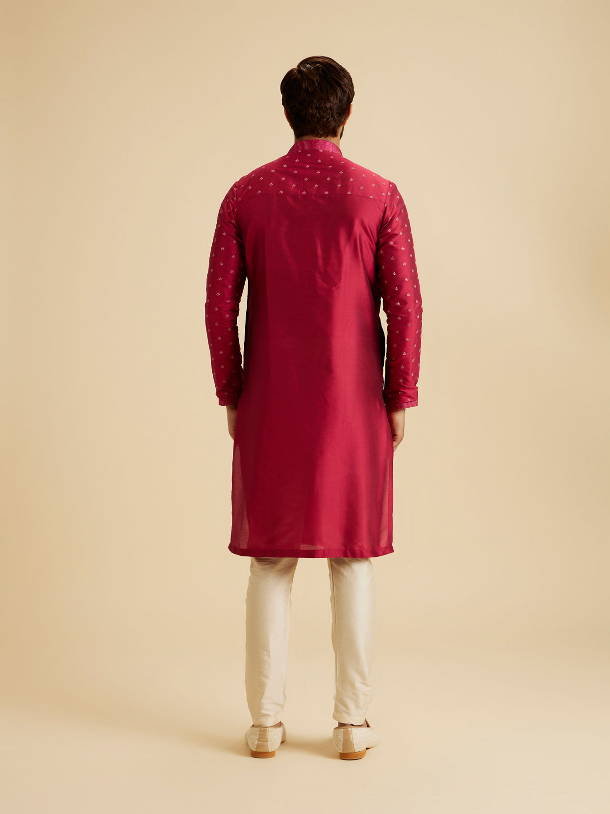 Manyavar Men Royal Rani Pink Kurta Pajama