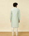 Light Teal Self Motif Kurta Set image number 5