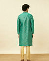 Jade Green Buta Patterned Kurta Set image number 5