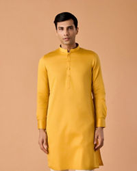 Manyavar Men Mustard Yellow Charm Kurta Pajama