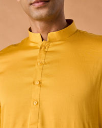 Manyavar Men Mustard Yellow Charm Kurta Pajama