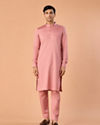 Manyavar Men Pink Charm Cotton Kurta Pajama