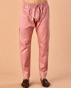 Manyavar Men Pink Charm Cotton Kurta Pajama