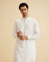 Ethereal White Cotton Kurta Pajama