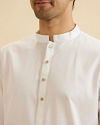 Manyavar Men Ethereal White Cotton Kurta Pajama
