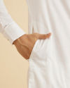 Manyavar Men Ethereal White Cotton Kurta Pajama