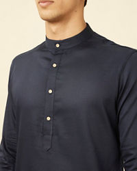 Manyavar Men Navy Blue Kurta Set