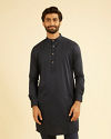 Manyavar Men Navy Blue Kurta Set
