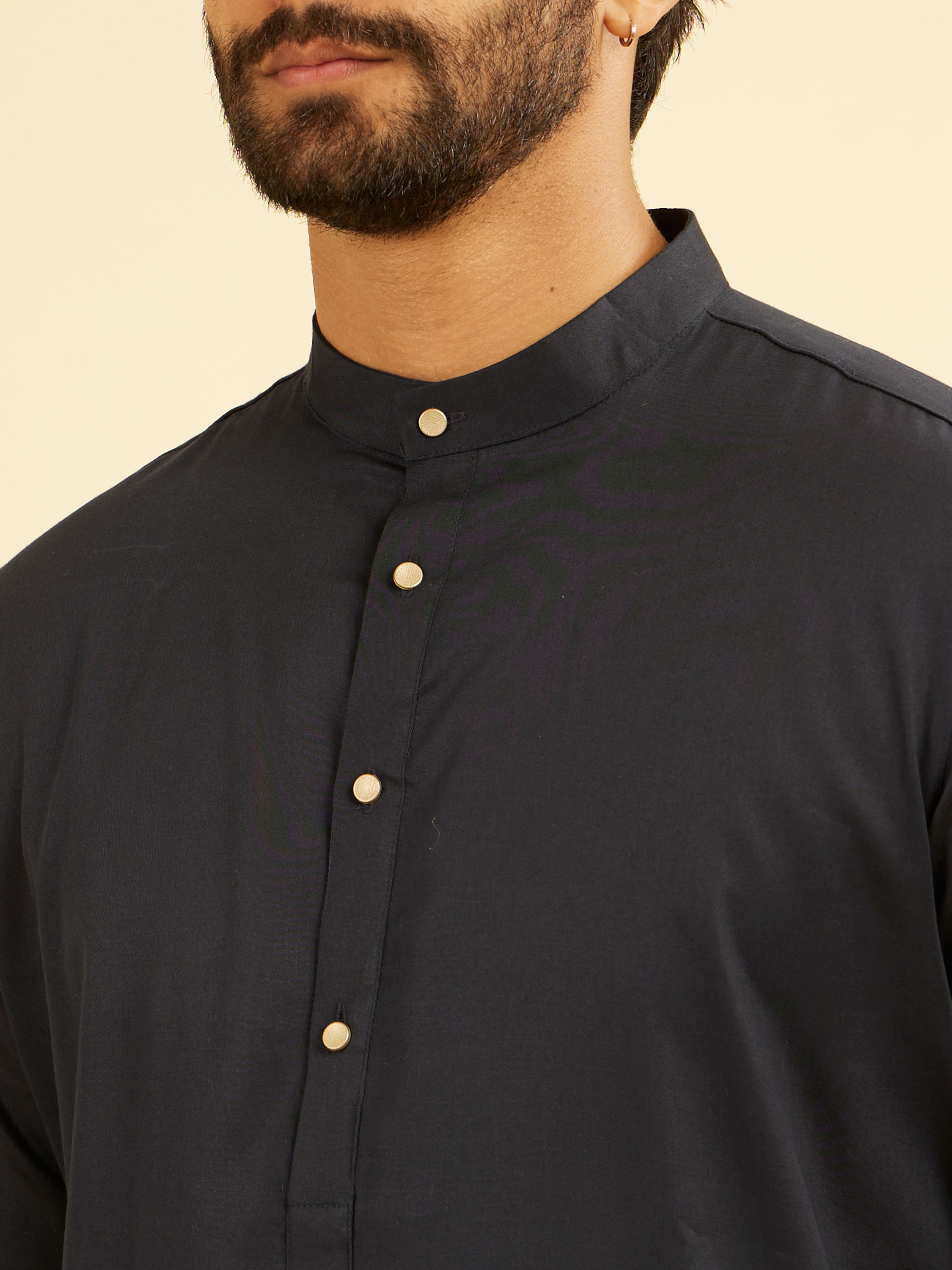 Manyavar Men Navy Blue Kurta Set