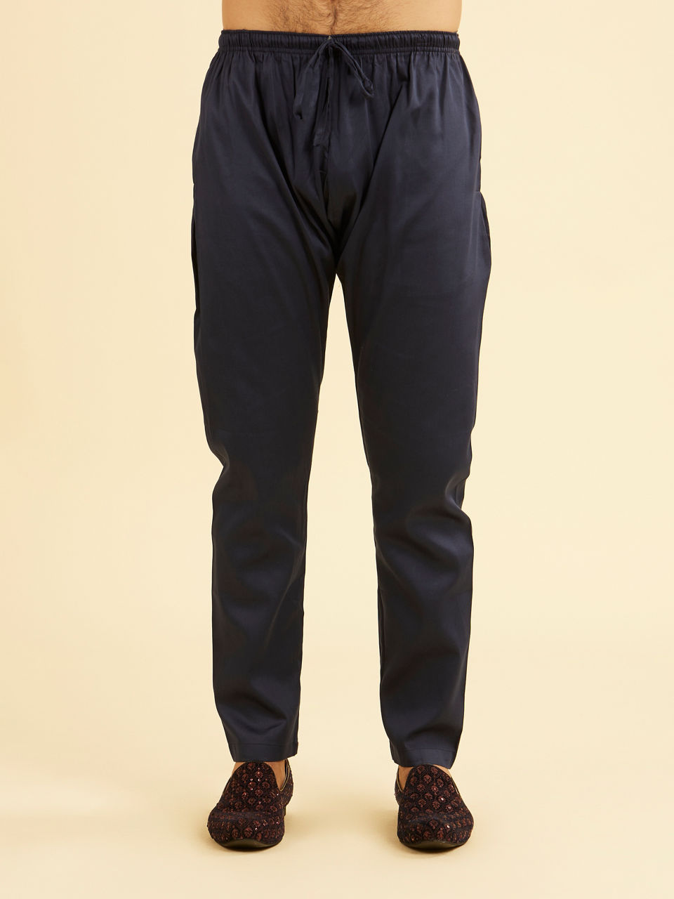 Manyavar Men Navy Blue Kurta Set