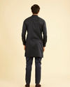 Manyavar Men Navy Blue Kurta Set