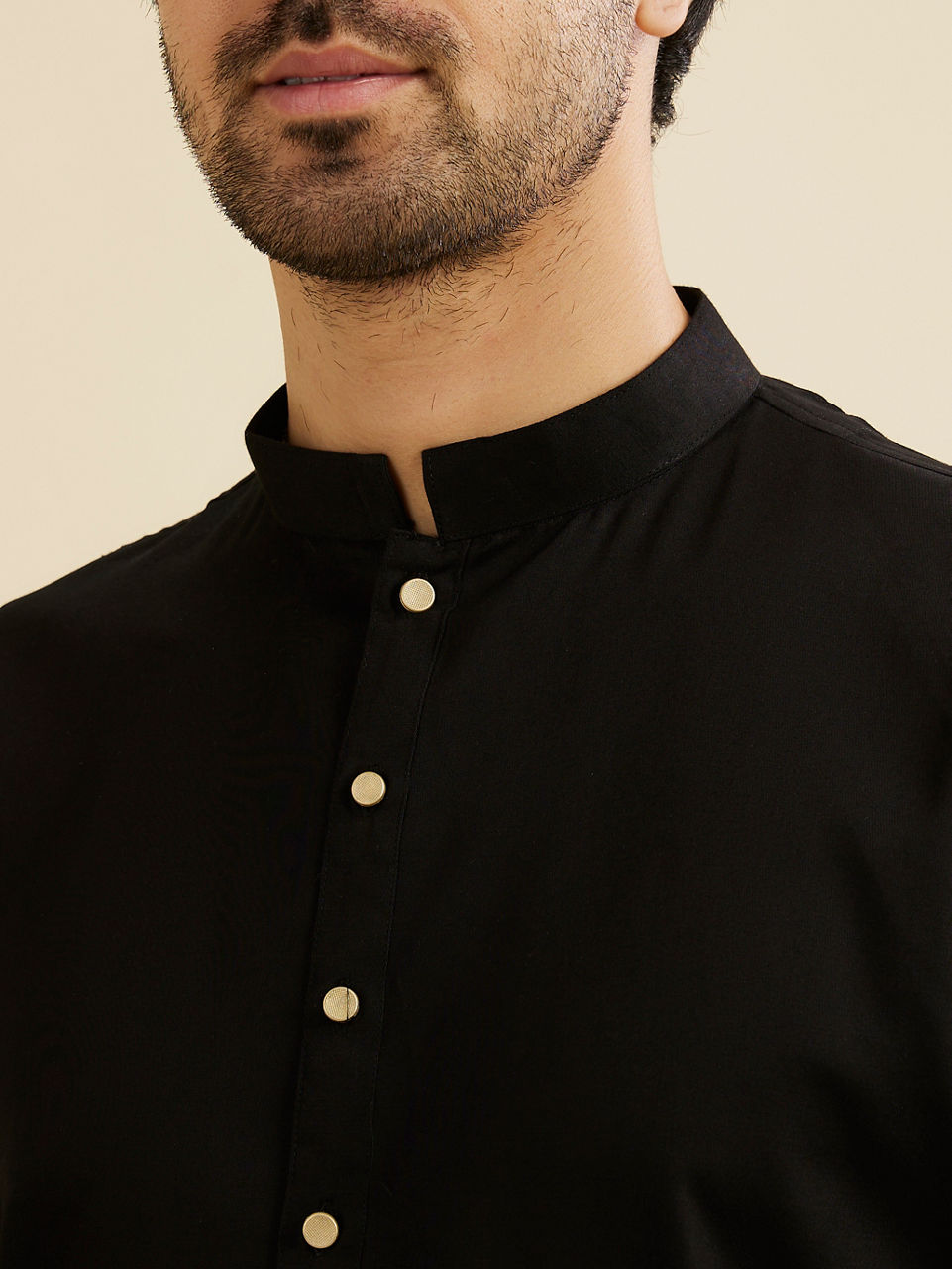 Manyavar Men Charcoal Black Kurta Set