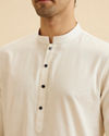 Manyavar Men Classic Cream Kurta Pajama