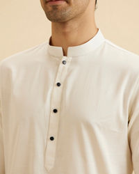 Manyavar Men Classic Cream Kurta Pajama
