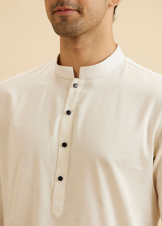 Manyavar Men Classic Cream Kurta Pajama