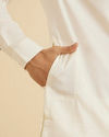 Manyavar Men Classic Cream Kurta Pajama