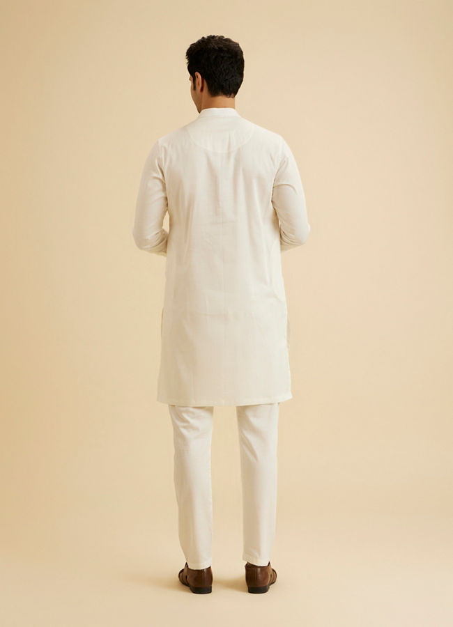 Manyavar Men Classic Cream Kurta Pajama