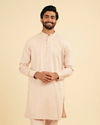 Manyavar Men Dusty Pink Cotton Kurta Pajama