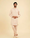 Manyavar Men Dusty Pink Cotton Kurta Pajama