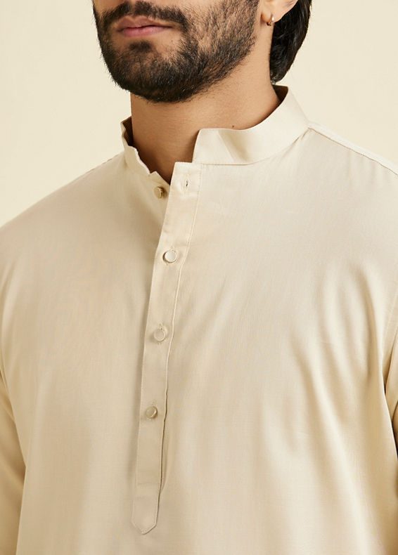 Manyavar Men Natural Cotton Kurta Pajama