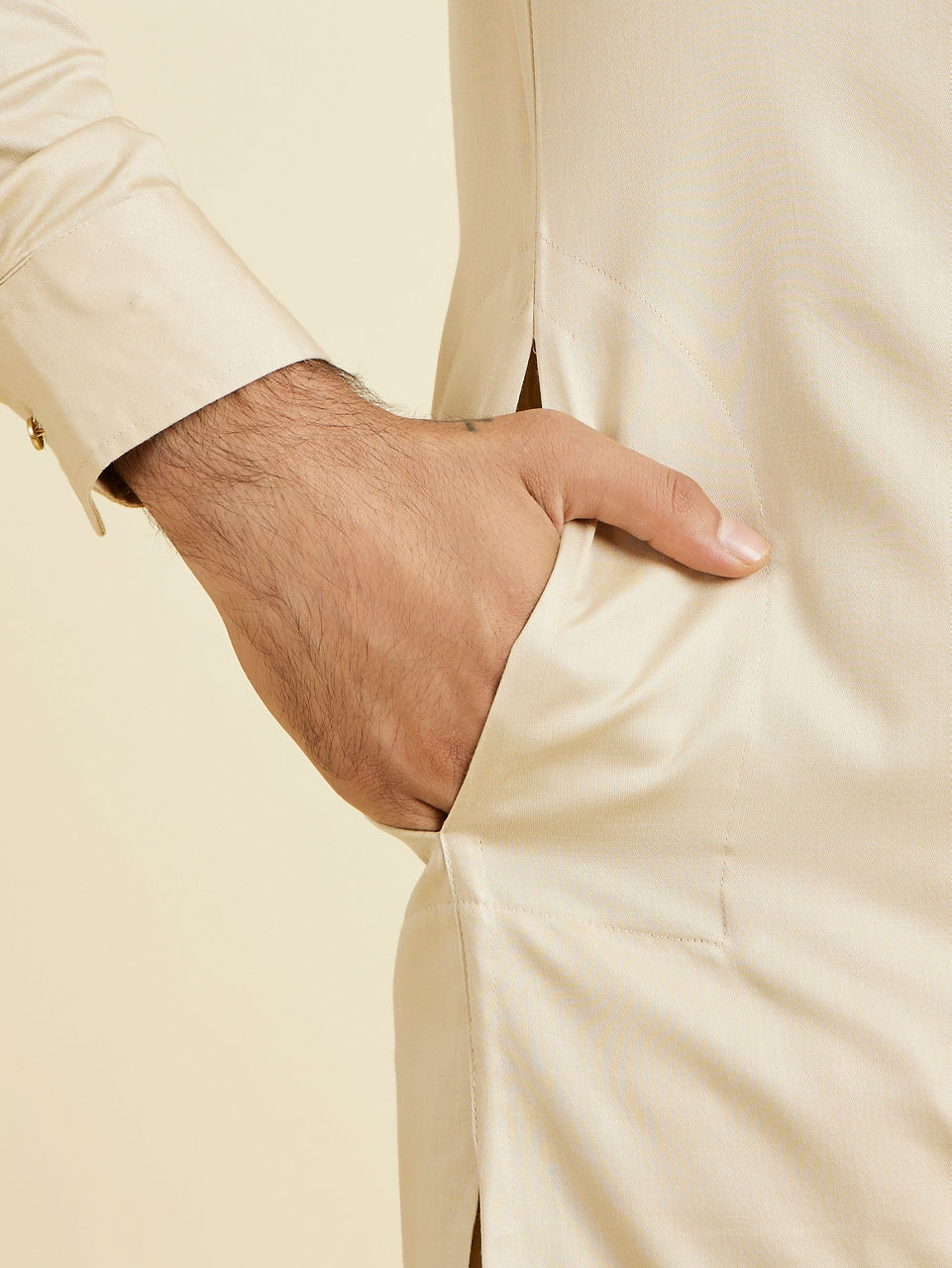 Manyavar Men Natural Cotton Kurta Pajama