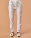 Manyavar Men White Cotton Kurta Pajama