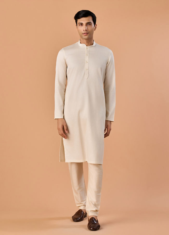 Manyavar Men Eternal Cream Kurta Pajama
