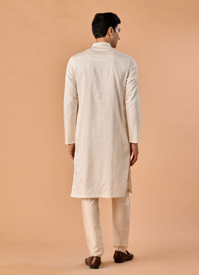 Manyavar Men Eternal Cream Kurta Pajama