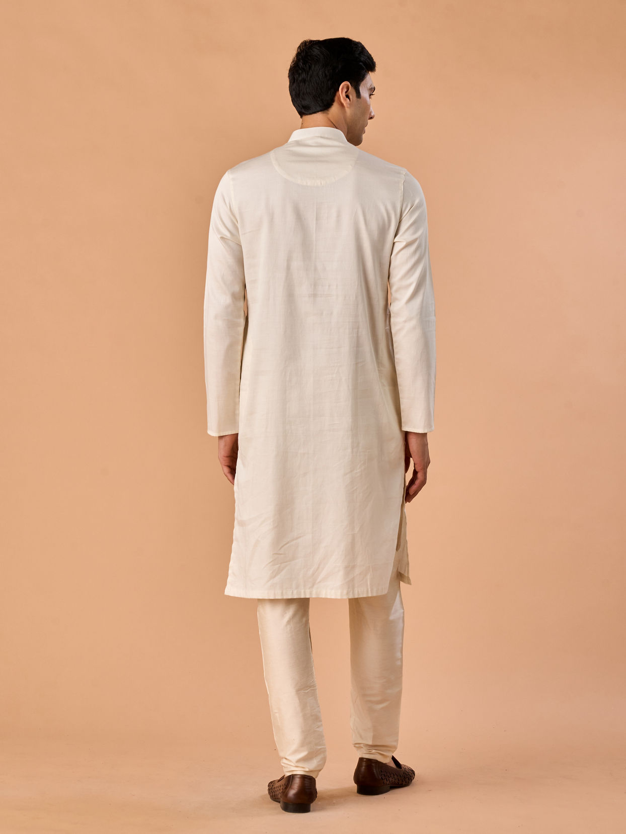 Manyavar Men Eternal Cream Kurta Pajama
