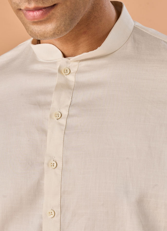 Manyavar Men Eternal Cream Kurta Pajama