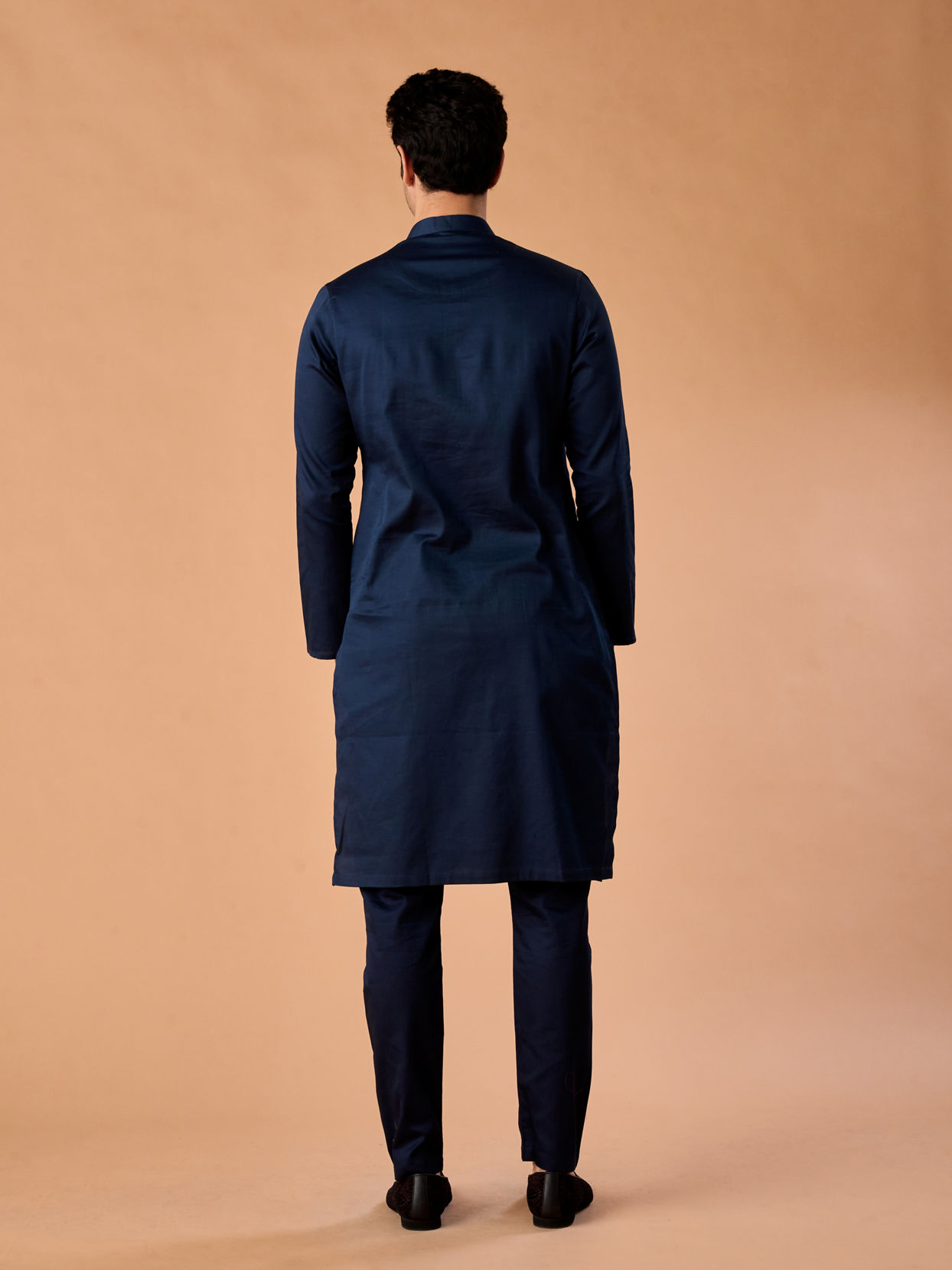 Manyavar Men Dark Blue Splendour Kurta Pajama