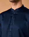 Manyavar Men Dark Blue Splendour Kurta Pajama