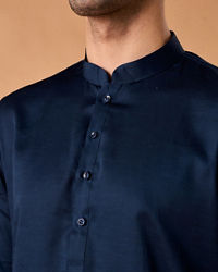 Manyavar Men Dark Blue Splendour Kurta Pajama