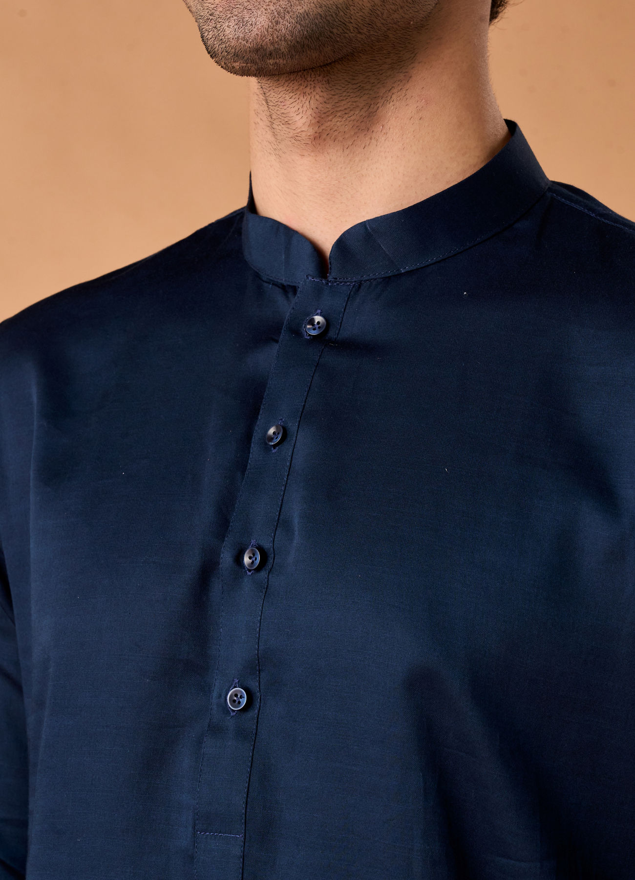 Manyavar Men Dark Blue Splendour Kurta Pajama